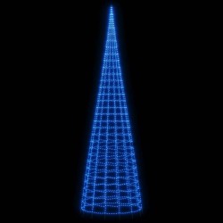 Sapin de Noël à LED sur mât de drapeau 3000 LED bleu 800 cm 