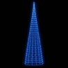 Sapin de Noël à LED sur mât de drapeau 3000 LED bleu 800 cm 