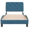 Cadre de lit sans matelas bleu 80x200 cm velours 