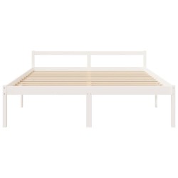 Lit pour personne âgée sans matelas blanc 180x200 cm 