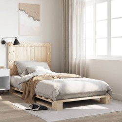 Cadre de lit sans matelas avec tête de lit 100x200 cm 