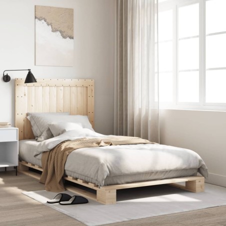 Cadre de lit sans matelas avec tête de lit 100x200 cm 