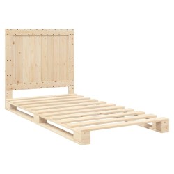 Cadre de lit sans matelas avec tête de lit 100x200 cm 