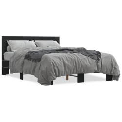 Cadre de lit sans matelas noir 135x190 cm 