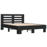 Cadre de lit sans matelas noir 135x190 cm 
