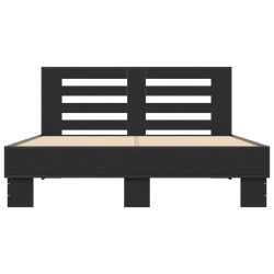 Cadre de lit sans matelas noir 135x190 cm 