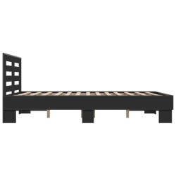 Cadre de lit sans matelas noir 135x190 cm 
