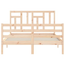 Cadre de lit sans matelas bois massif 