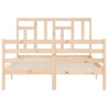 Cadre de lit sans matelas bois massif 