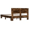 Cadre de lit sans matelas chêne fumé 140x190 cm 