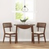 Chaises à manger coussins 2 pcs marron bois massif caoutchouc 
