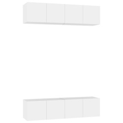 Meubles TV 4 pcs Blanc 60x30x30 cm Aggloméré 