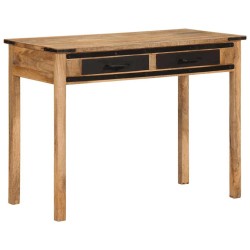 Bureau 100x50x75 cm bois de manguier brut massif 