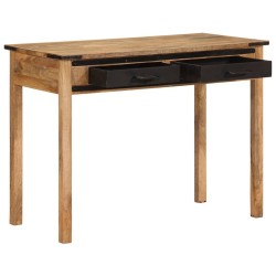 Bureau 100x50x75 cm bois de manguier brut massif 