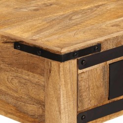 Bureau 100x50x75 cm bois de manguier brut massif 