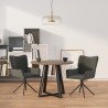 Chaises pivotantes à manger lot de 2 Gris foncé Velours 