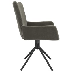 Chaises pivotantes à manger lot de 2 Gris foncé Velours 