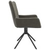 Chaises pivotantes à manger lot de 2 Gris foncé Velours 