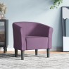 Chaise cabriolet violet tissu 