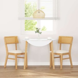 Chaises à manger coussins 2 pcs bois massif caoutchouc 