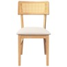 Chaises à manger coussins 2 pcs bois massif caoutchouc 
