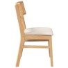Chaises à manger coussins 2 pcs bois massif caoutchouc 