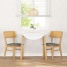 Chaises à manger coussins 2 pcs bois massif caoutchouc 