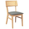 Chaises à manger coussins 2 pcs bois massif caoutchouc 