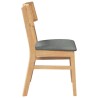 Chaises à manger coussins 2 pcs bois massif caoutchouc 