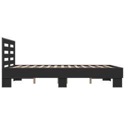Cadre de lit sans matelas noir 120x190 cm 