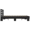 Cadre de lit sans matelas noir 120x190 cm 