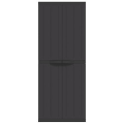 Armoire de rangement d'extérieur noir 65x37x165 cm PP 