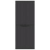 Armoire de rangement d'extérieur noir 65x37x165 cm PP 