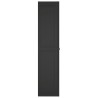 Armoire de rangement d'extérieur noir 65x37x165 cm PP 