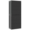 Armoire de rangement d'extérieur noir 65x37x165 cm PP 