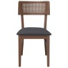 Chaises à manger coussins 2 pcs marron bois massif caoutchouc 