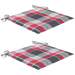 Chaises à manger d'extérieur lot de 2 et coussins Acacia massif 