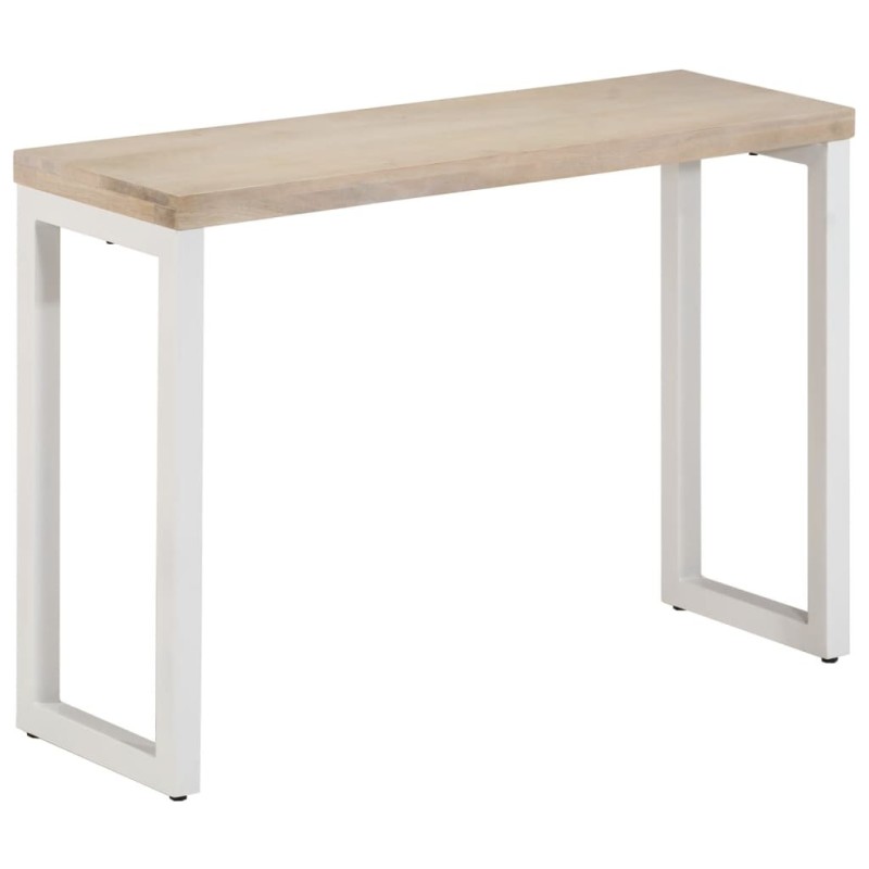 Table console marron 110x35x76cm bois massif de manguier et fer Table console marron 110x35x76cm bois massif de manguier et fer