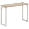 Table console marron 110x35x76cm bois massif de manguier et fer 