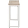 Table console marron 110x35x76cm bois massif de manguier et fer 