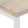 Table console marron 110x35x76cm bois massif de manguier et fer 