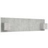 Tête de lit avec armoires Gris béton Bois d'ingénierie 