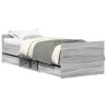 Cadre de lit sans matelas sonoma gris 75x190 cm 