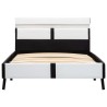 Cadre de lit avec LED sans matelas blanc et noir 90x200 cm 
