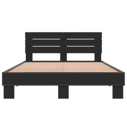 Cadre de lit sans matelas noir 135x190 cm 