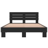 Cadre de lit sans matelas noir 135x190 cm 
