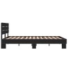 Cadre de lit sans matelas noir 135x190 cm 