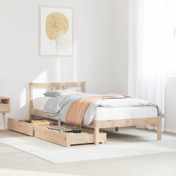 Cadre de lit sans matelas 90x190 cm bois de pin massif 