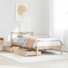 Cadre de lit sans matelas 90x190 cm bois de pin massif 