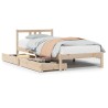 Cadre de lit sans matelas 90x190 cm bois de pin massif 